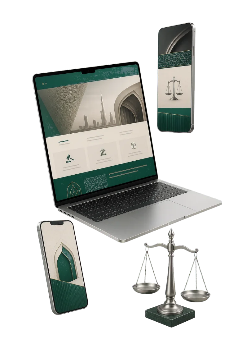 مثال لواجهة موقع قانوني احترافي